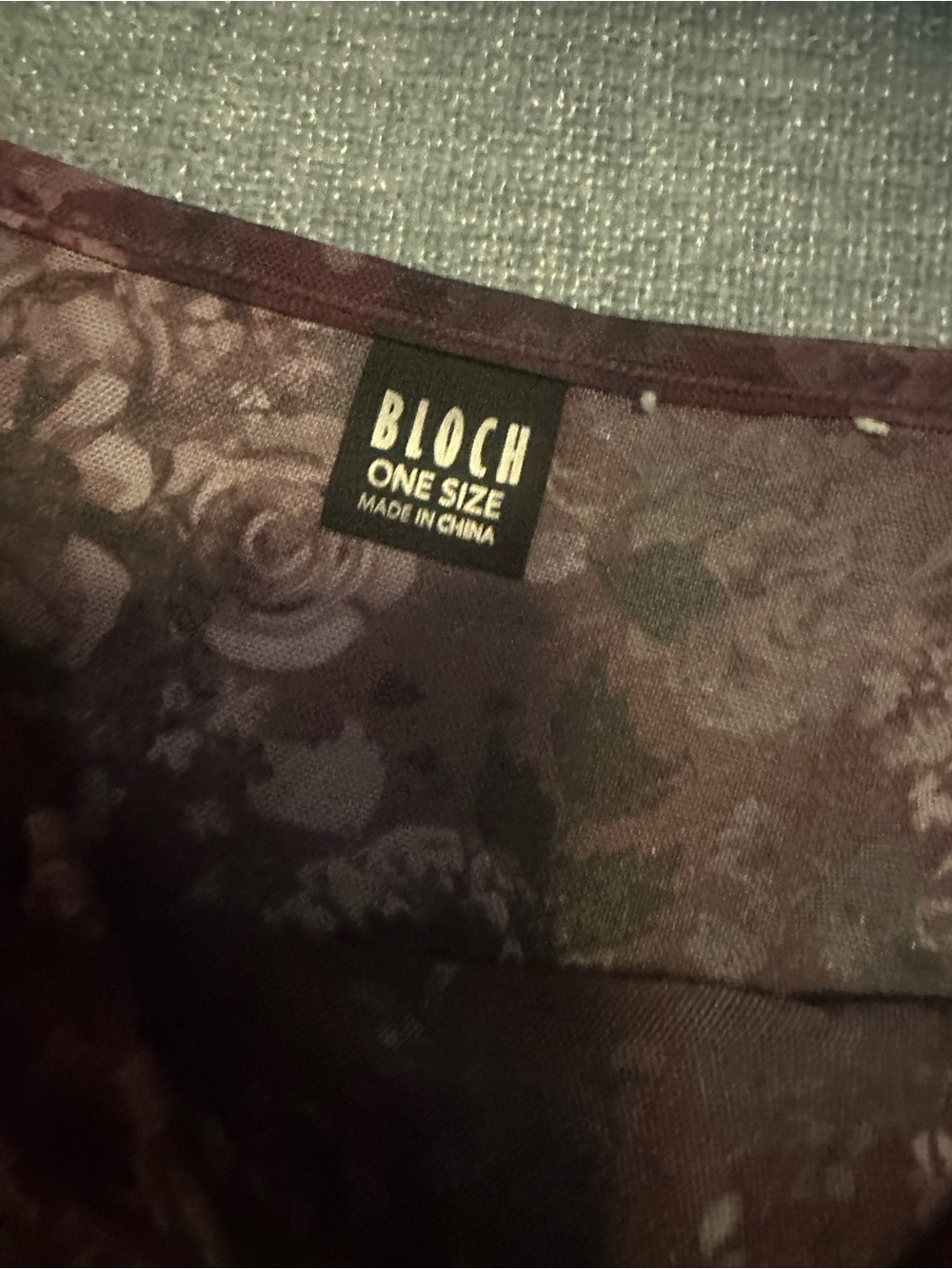 Bloch Burgundy Floral ballet Asymmetrical Wrap Skirt - Picture 3 of 4